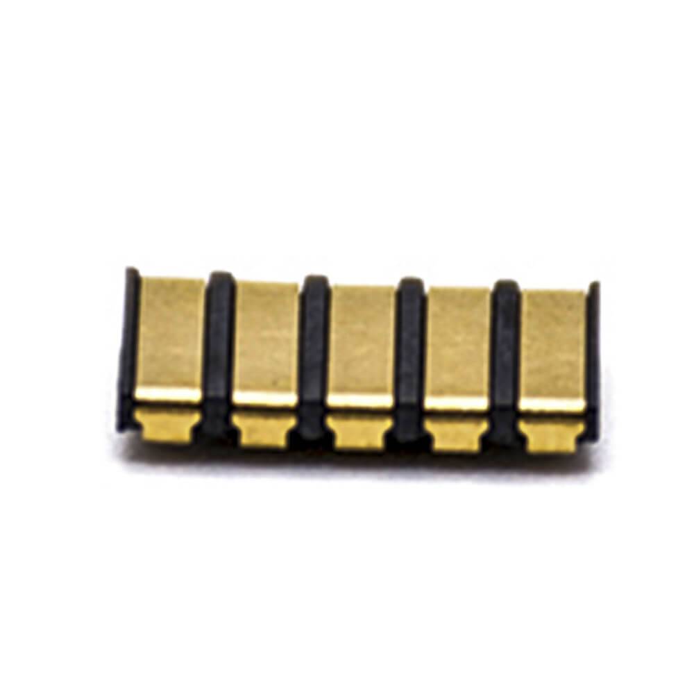 Battery Connectors 2.0PH 1.27H SMT Gold Plating 5 Pin Battery Contact Shrapnel