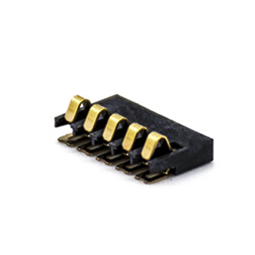 Battery Holder Lithium Ion Connector 2.0MM Pitch Gold Plating 5 Pin Battery Contacts