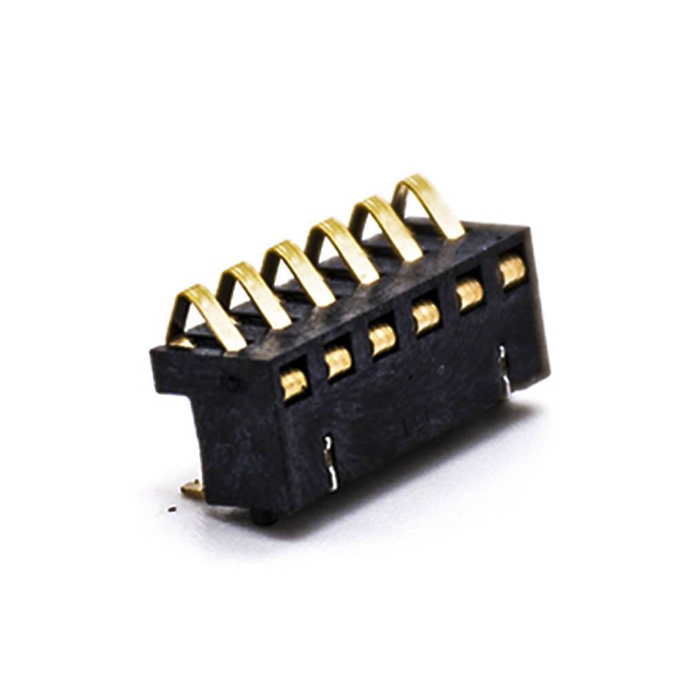 Battery Holder PCB Gold Plating 2.5PH 5.5H PCB Mount 6 Pin Horizontal Battery Connector