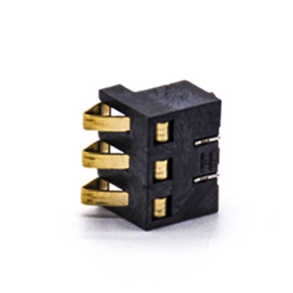 Battery Receptacle Gold Plating 5.5H 3 Pin 2.5MM Pitch Horizontal Battery Connector