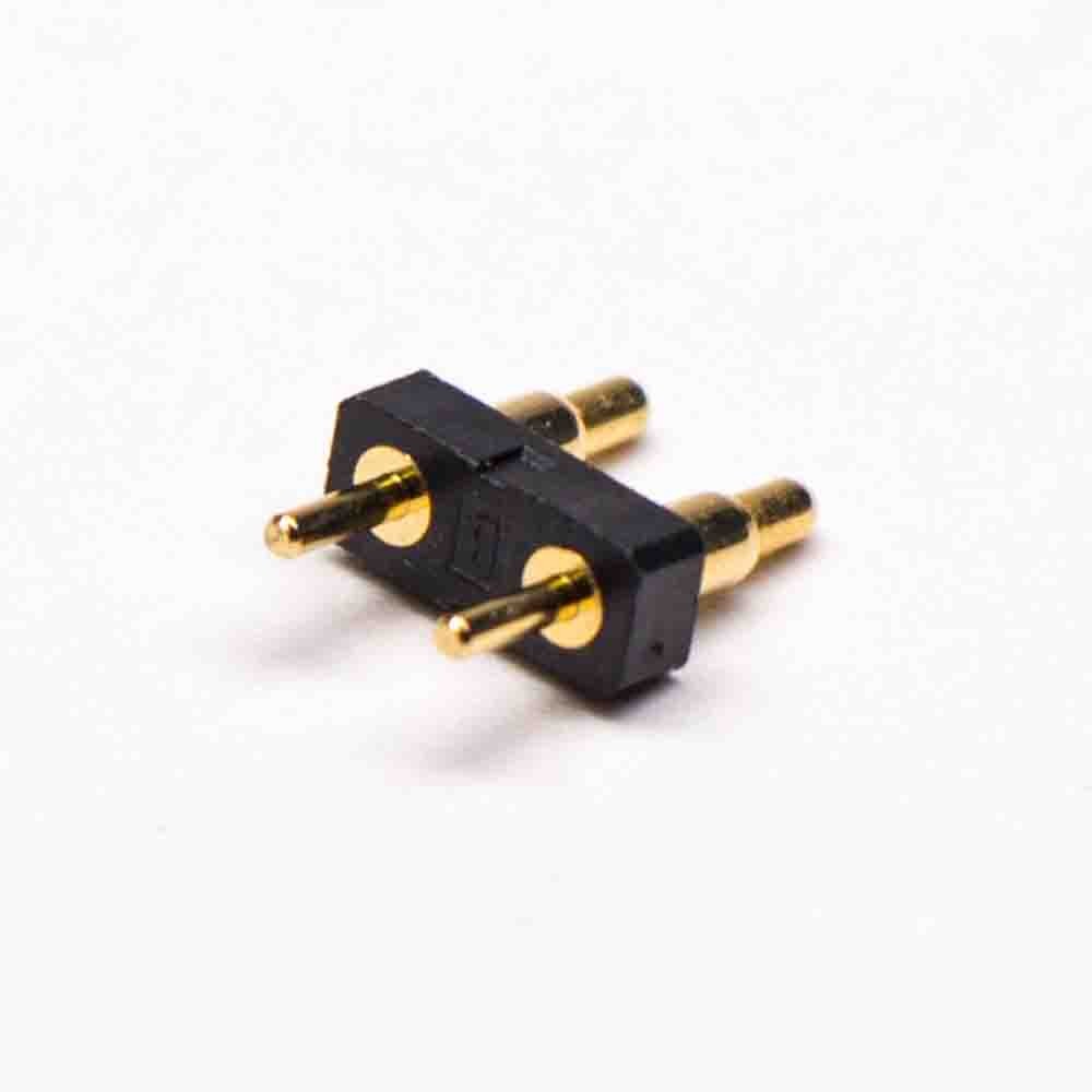 Pogo Pin Connectors Plug-in Gold Plating Brass 2 Pin Solder Shaped Series