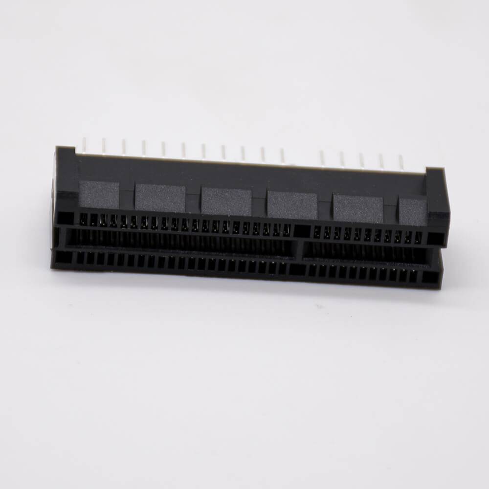 PCIE 4X Connector PCI-E64P Splint Slot Black Graphics Card Connector