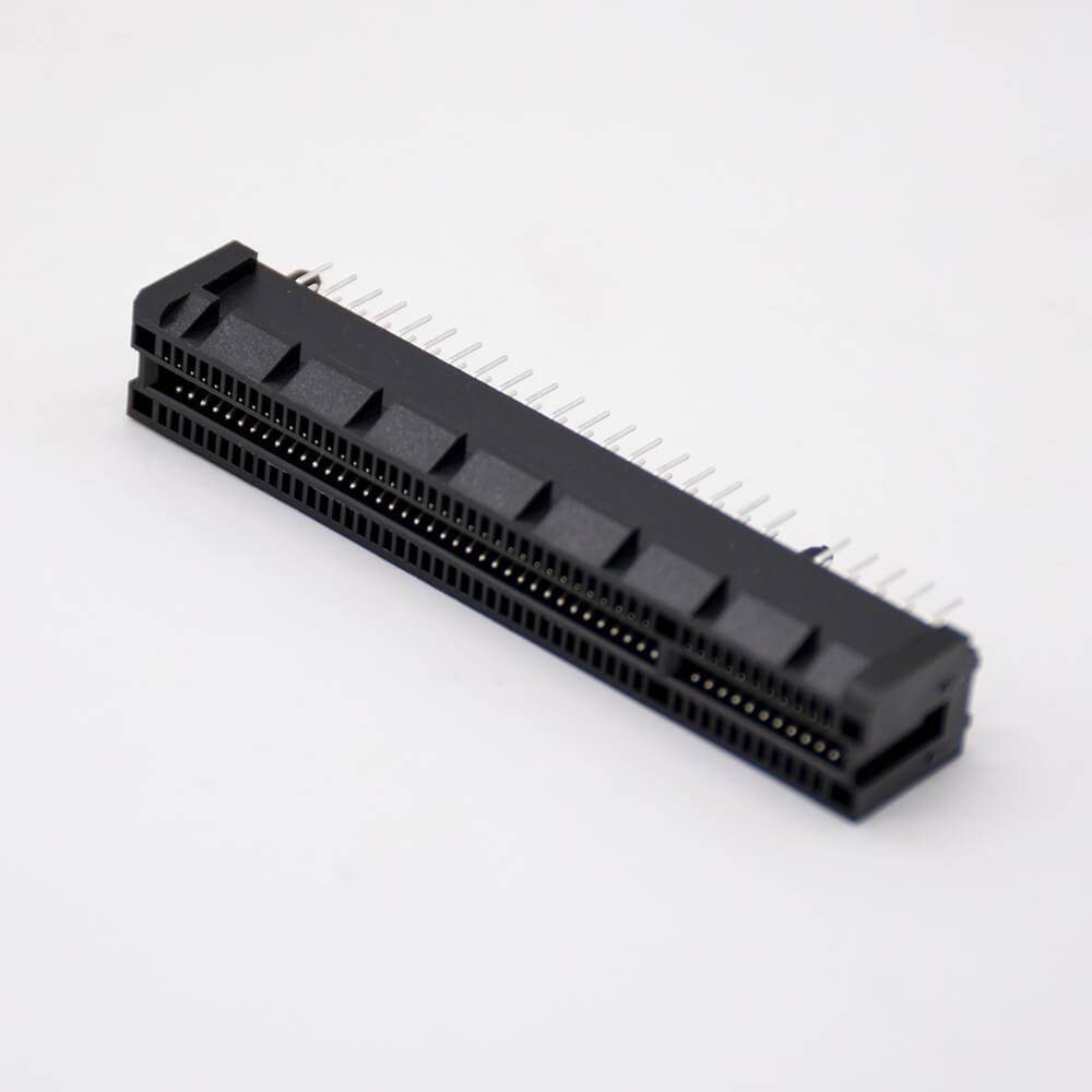 PCIE 98 Pin Connector Plug-in PCB Mount 8X Black Card Slot Connector