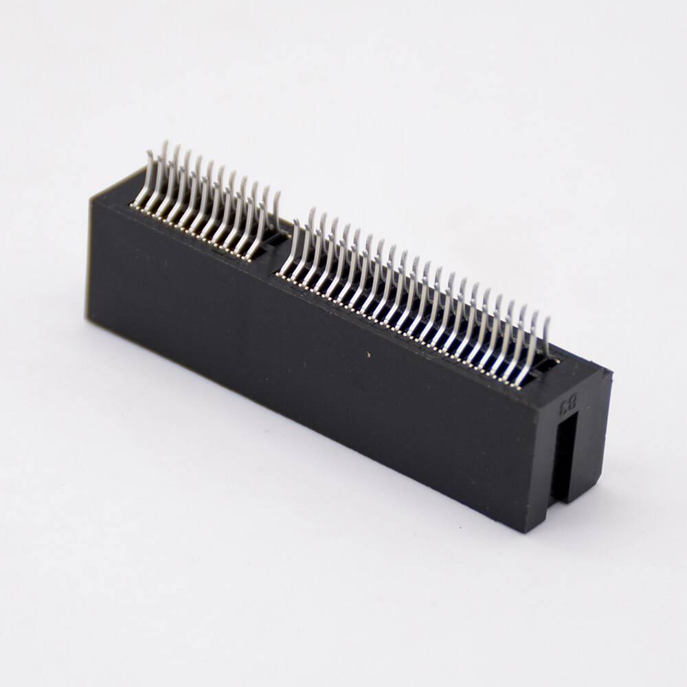 PCIE Interface Connector Black Injection 64 Pin 4X Splint Slot