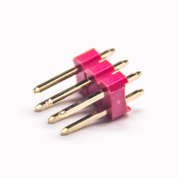 10pcs PCB Connector Pin Header 2.54mm Gap Dual Row Stright 6 Way DIP Red Plastic