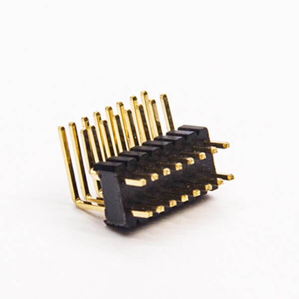 Male Pin Header Right Angled Dual Row 1.27mm Center Spacing Through Hole 5（PCS）