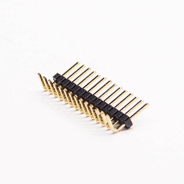 Pin Headers PCB Male Right Angled 1.27×1.0 1×14PIN Single Row Through Hole 10（PCS）