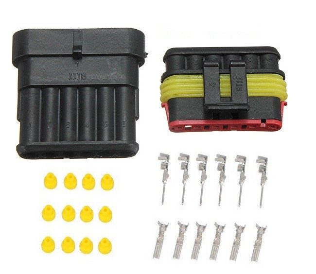 Auto Cable Connector kit waterproof 6 way