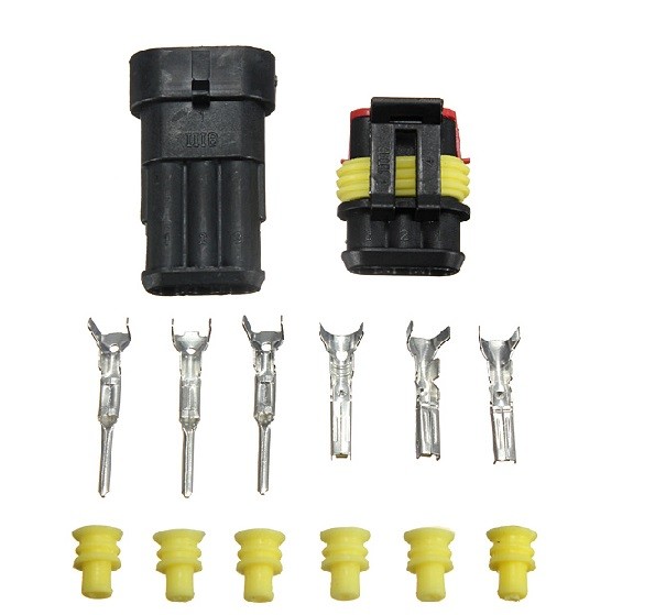 Electrical Wire Auto Connector Waterproof 3 way Kit