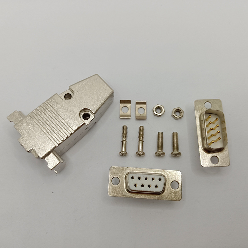 D SUB 9 Shell 9pin Zinc Alloy Silver