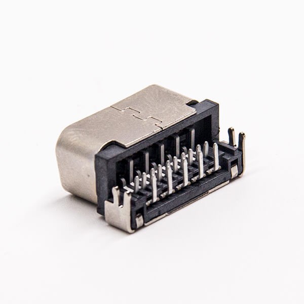 15 Pin D SUB Female Right Angled Through Hole for PCB Mount Black