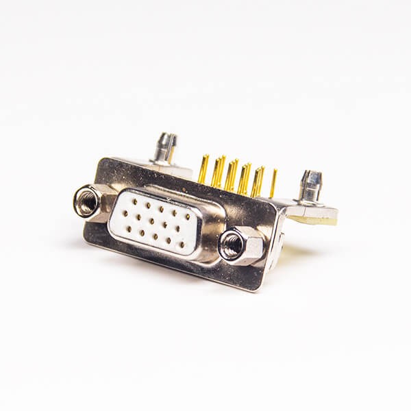 15 Pin Female HD D SUB Connector Right Angled Through Hole for PCB Mount 20pcs