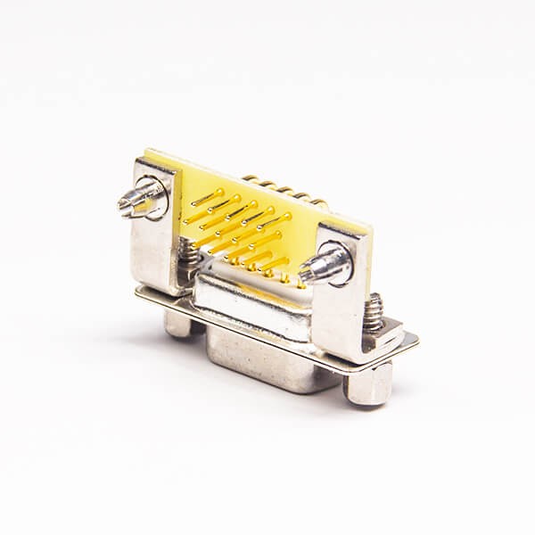 15 Pin Female HD D SUB Connector Right Angled Through Hole for PCB Mount