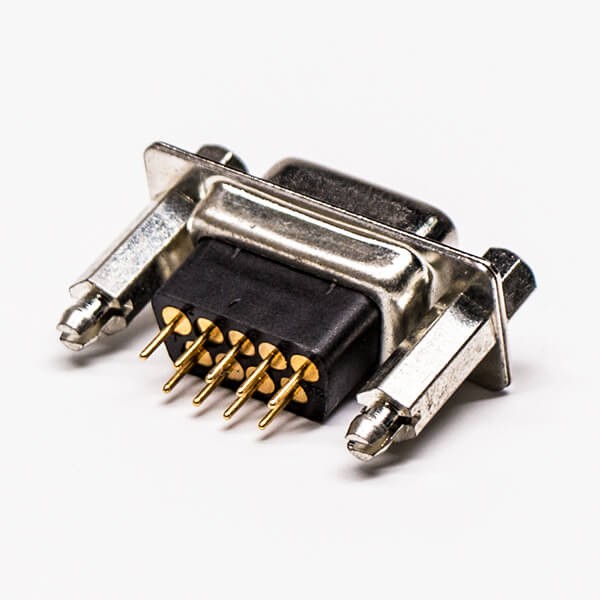 9 Pin D sub Connector Female Straight Machined Pin Through Hole for PCB Mount