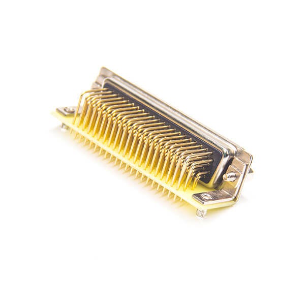 D sub 104 pin Male Right Angle For PCB Mount Machined Contacts Connector 5Pcs