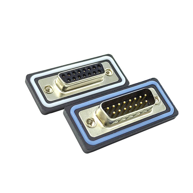 D SUB 15 Connector Straight Male Female COM serial port Solder 15Pin Waterproo Bur