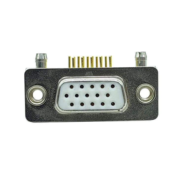 D SUB 15Pin Connector Right Angled Male Female Through Hole15pin RS232 Serial Port 2 Rows Bur