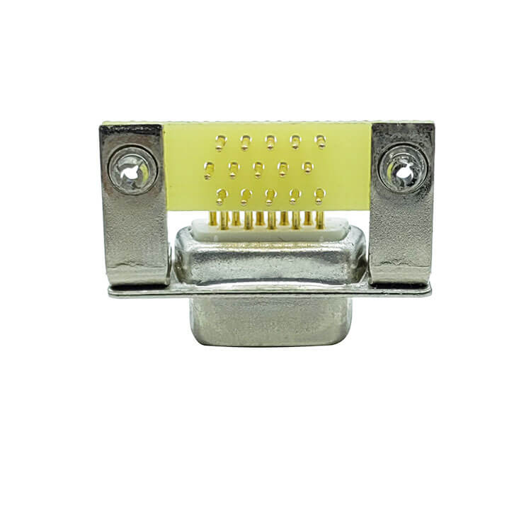 D SUB 15Pin Connector Right Angled Male Female Through Hole15pin RS232 Serial Port 2 Rows Bur