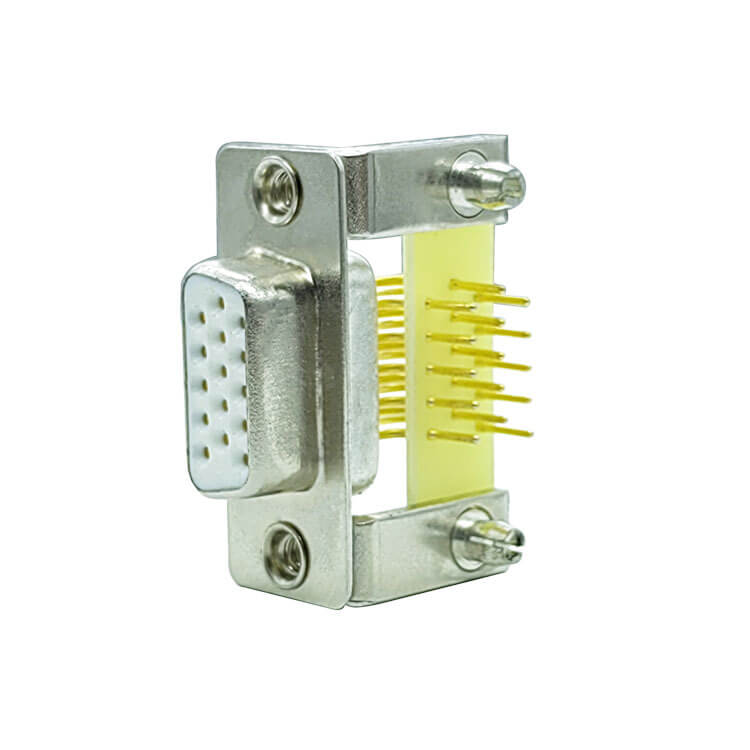 D SUB 15Pin Connector Right Angled Male Female Through Hole15pin RS232 Serial Port 2 Rows Bur