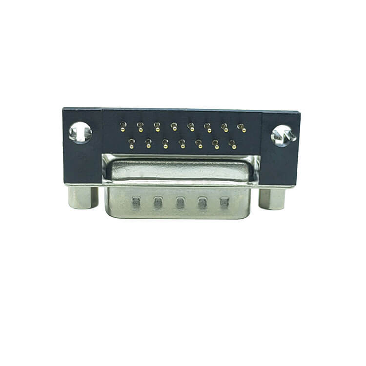 D SUB 15Pin Connector Right Angled Male Through Hole 15pin RS232 Serial Port 2 Rows Bur