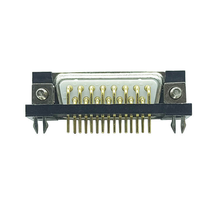 D SUB 15Pin Connector Right Angled Male Through Hole 15pin RS232 Serial Port 2 Rows Bur