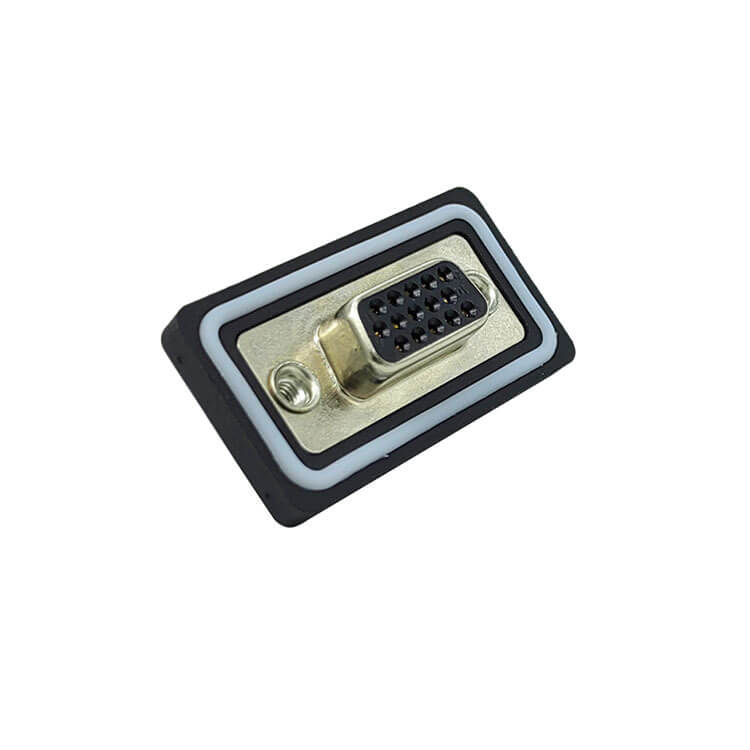 D SUB 15Pin Connector Straight Female Through Hole Serial Port 15Pin Waterproo Solid pin