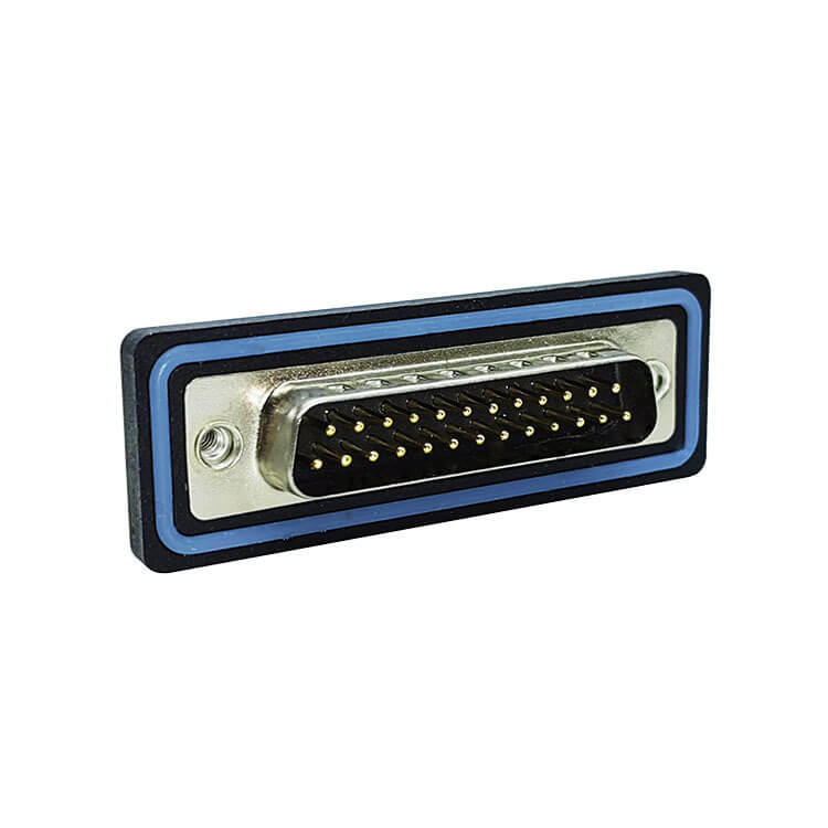 D SUB 25Pin Connector Right Angled Male Through Hole COM Serial Port 25Pin Waterproof Solid pin