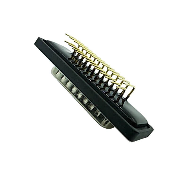 D SUB 25Pin Connector Right Angled Male Through Hole COM Serial Port 25Pin Waterproof Solid pin