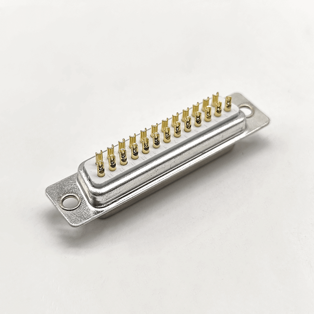 D-sub 25Pin Female Connector with shell 45° Solder Cup Metal Shell 2 Rows solid pin 10A 20A 30A 40A