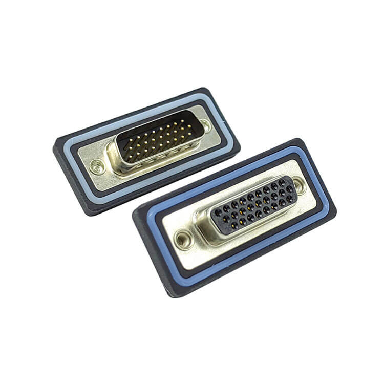 D SUB 26Pin Connector Straight Male Female Through Hole Serial Port 26Pin Waterproo 3 Row