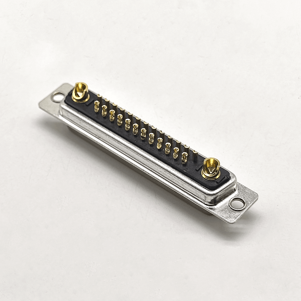 D-sub 27W2 Female Connector with shell 45° Solder Cup Metal Shell 2 Rows solid pin 10A 20A 30A 40A