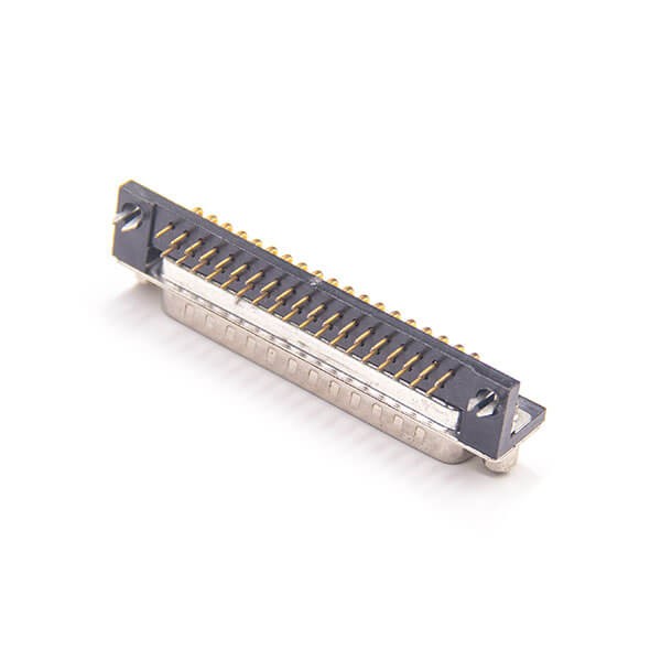 d sub 37 Male Right Angle For PCB Mount Machined Pin Connector