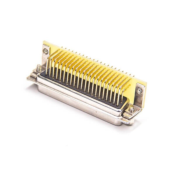 D sub 50 pin Connector Female Socket Right Angle For PCB Machined Contacts