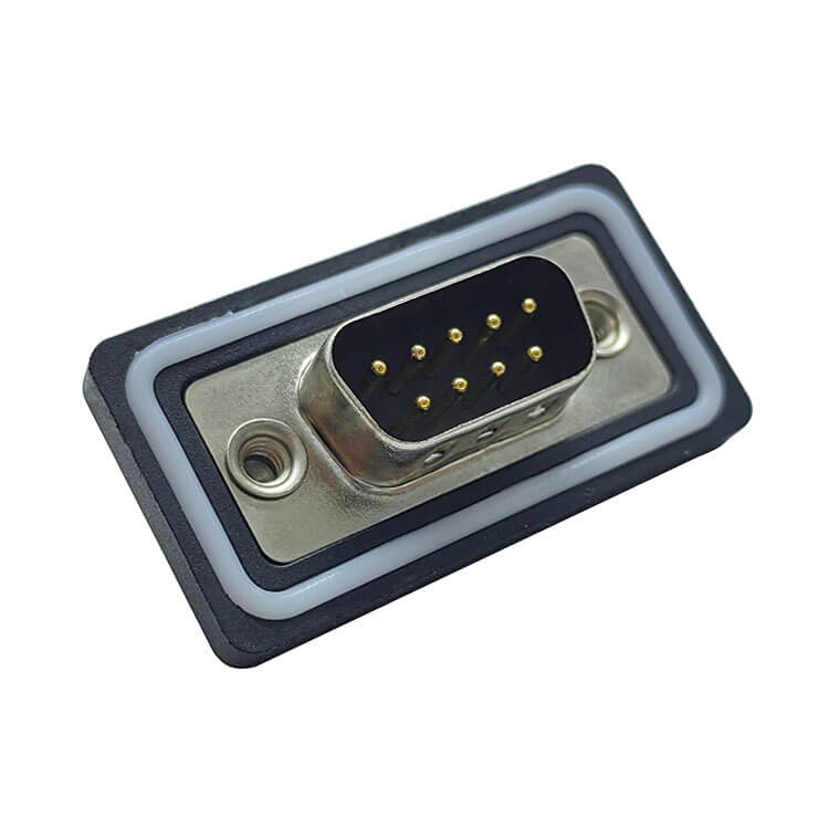 D SUB 9 Connector Straight Male RS232 serial port Solder 9Pin Waterproo Bur