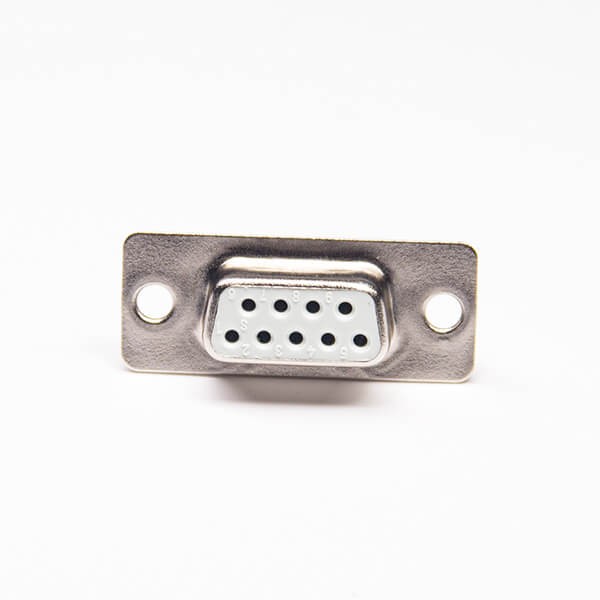 d sub 9 Pin Connector Female White insulator Male Stamped Pin Straight Through Hole 4pcs