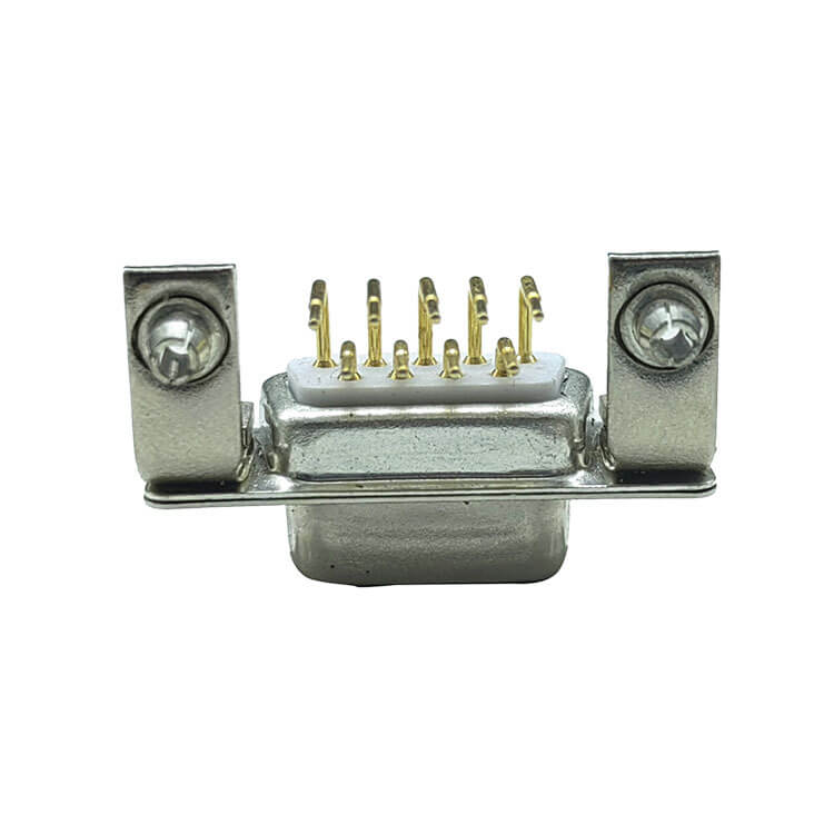 D SUB 9Pin Connector Right Angled Female Through Hole 9pin COM Serial Port 2 Rows Bur