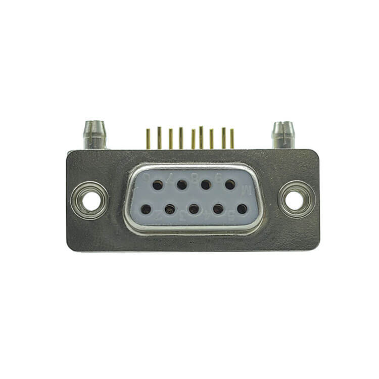 D SUB 9Pin Connector Right Angled Female Through Hole 9pin COM Serial Port 2 Rows Bur