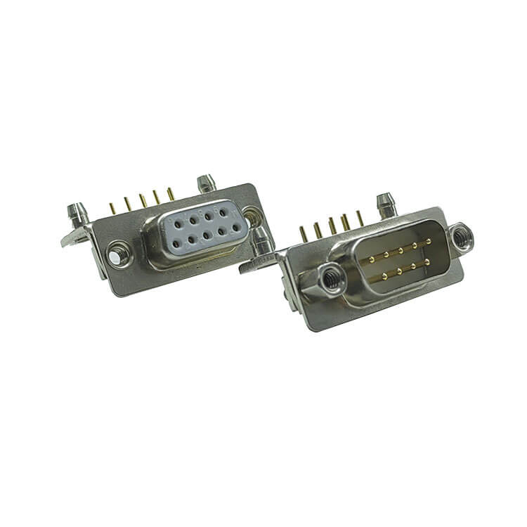 D SUB 9Pin Connector Right Angled Male Female Through Hole 9pin COM Serial Port 2 Rows