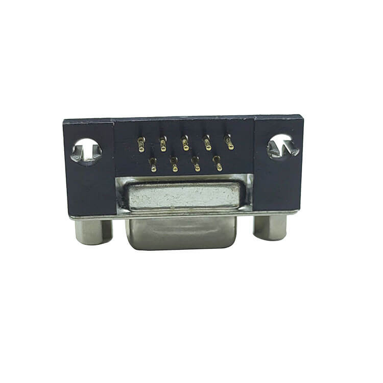 D SUB 9Pin Connector Right Angled Male Through Hole 9pin RS232 Serial Port 2 Rows Bur