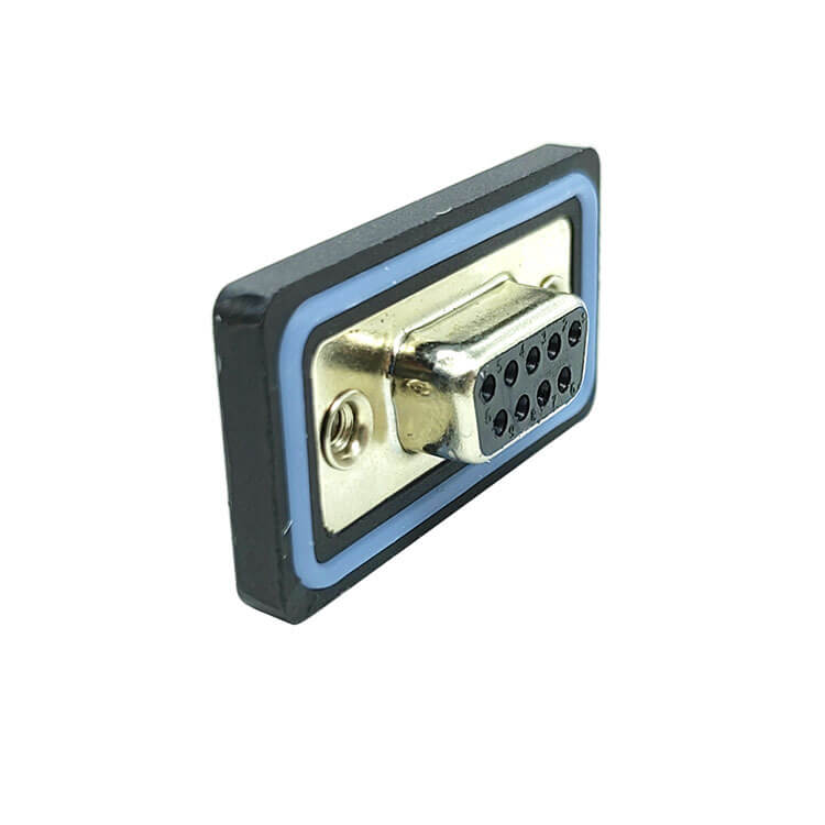 D SUB 9Pin Connector Straight Female Through Hole RS232 Serial Port 9Pin Waterproo Solid pin