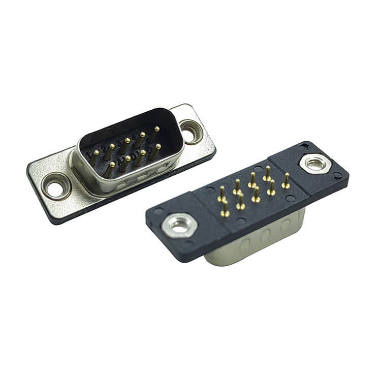 D SUB 9Pin Connector Straight Male Female Through Hole 9pin RS232 Serial Port 2 Rows Bur