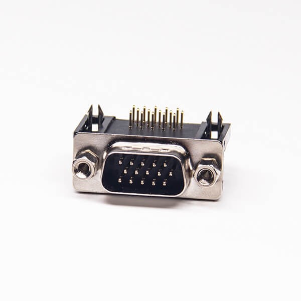 D sub hd 15 pin male FOR PCB connector right angled