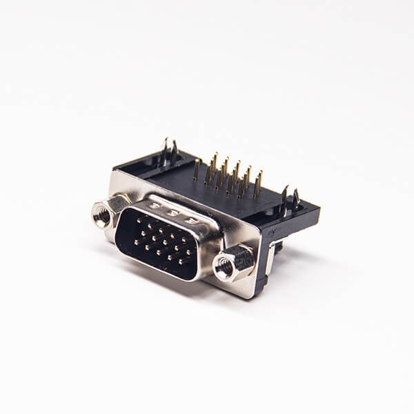 D sub hd 15 pin male FOR PCB connector right angled 20pcs