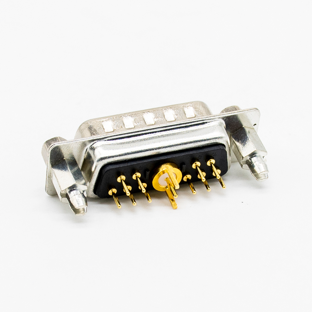 D SUB Male Power Connector 11w1 Straight Through Hole for PCB Mount