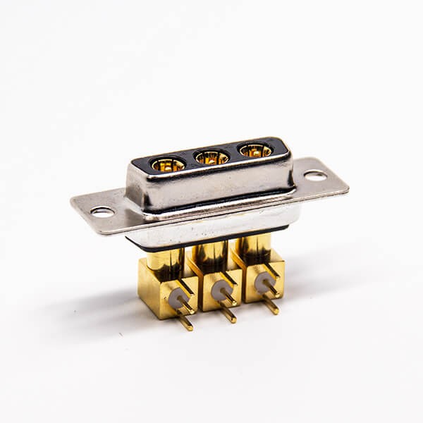 D SUB Power Connector 3w3 Male Right Angled Through Hole for PCB Mount