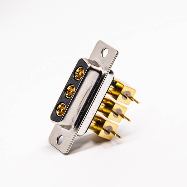 D SUB Power Connector 3w3 Male Right Angled Through Hole for PCB Mount