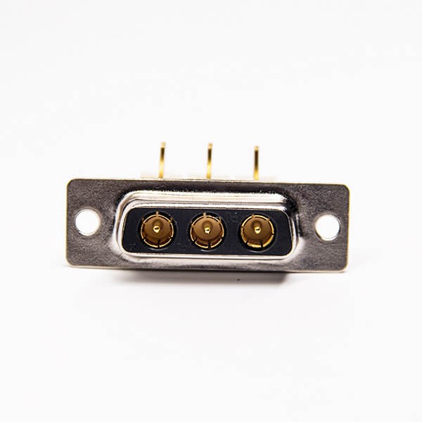 D SUB Power Connector 3w3 Male Right Angled Through Hole for PCB Mount