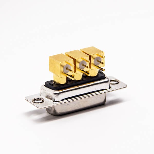 D SUB Power Connector 3w3 Male Right Angled Through Hole for PCB Mount