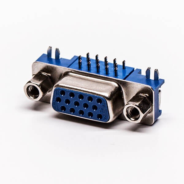 DB 15 pin 90° Degree High Density Female Blue Though Hole for PCB Mount 20pcs