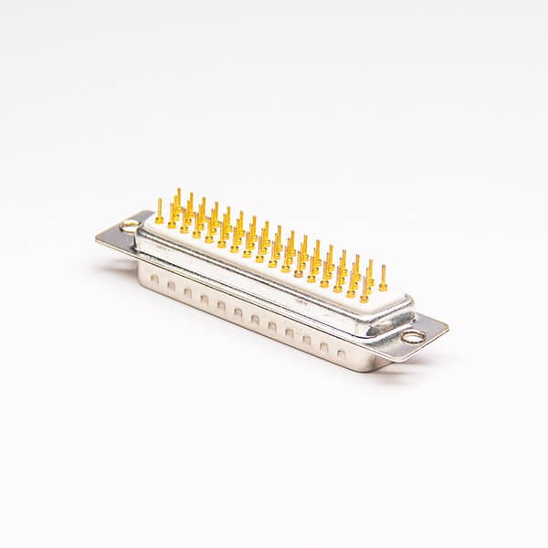 Male 50 Pin Machined D SUB Connector Through Hole for PCB Mount